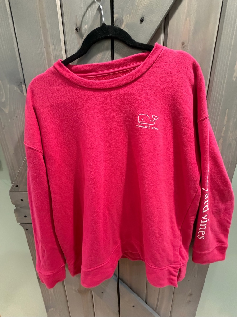 Vineyard Vines Women’s XL Pink Whale Graphic Oversized Crewneck Sweatshirt